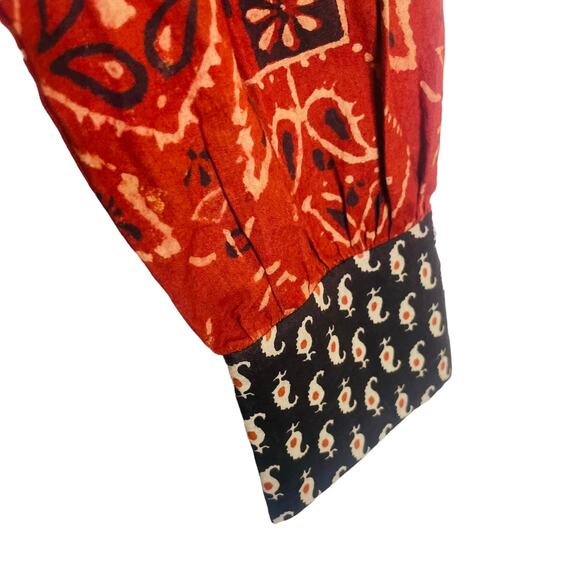 Alix Of Bohemia Sophia Boho Patchwork 70's Hippie Mini Dress Size Small - Picture 10 of 13